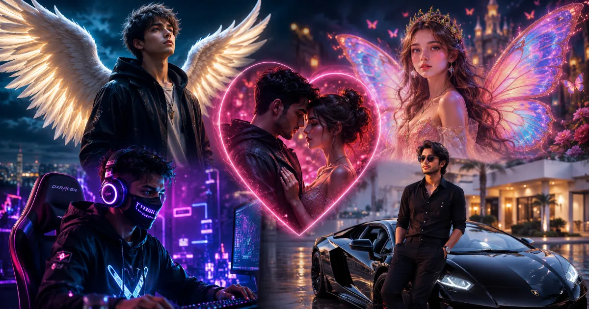 Best 3D AI image prompts collection featuring boys, girls, couples, gamers and luxury lifestyle avatars