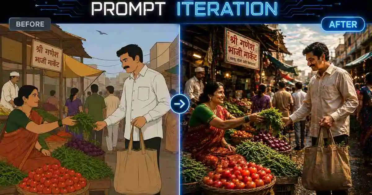 ChatGPT मध्ये प्रॉम्प्ट बदलून फोटो सुधारण्याची पद्धत Before After
