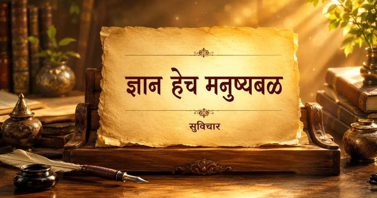 Google Gemini एआय द्वारे फोटोवर मराठी सुविचार मजकूर लिहिण्याचे उदाहरण