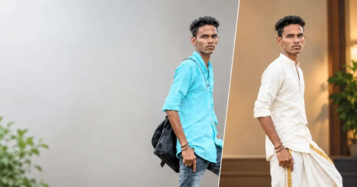 AI Photo Editing Prompts Marathi – Before and After Photo Editing