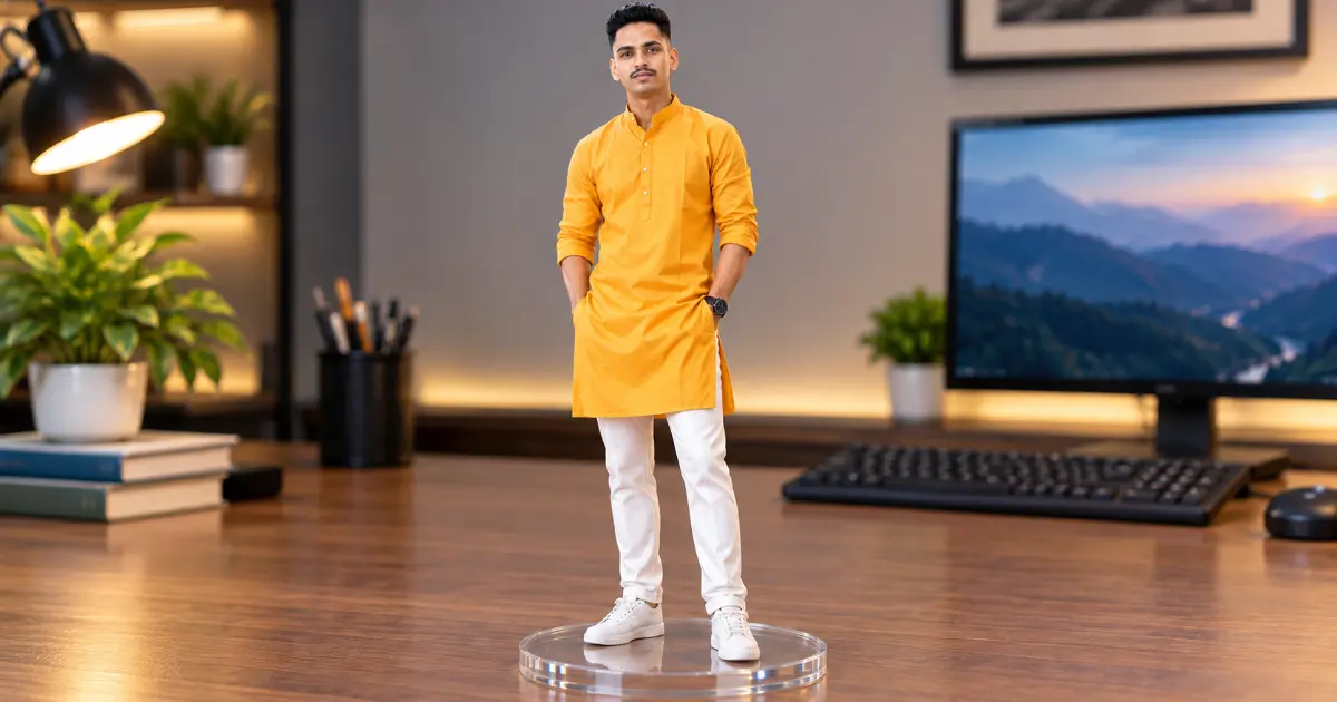 Nano Banana 3D Figurine Prompts वापरून तयार केलेला realistic collectible figurine